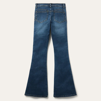 Stetson Women's No. 921 High Rise Western Flare Jean in Medium Wash
