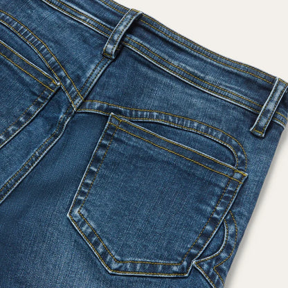 Stetson Women's No. 921 High Rise Western Flare Jean in Medium Wash