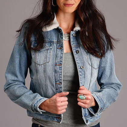 Stetson Women's Sherpa Lined Denim Jacket