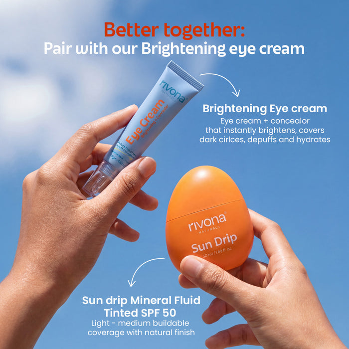SunDrip 100% Mineral Fluid Tinted SPF Sunscreen In-Vivo tested SPF50 PA +++  - 04 Warm Medium - Tan