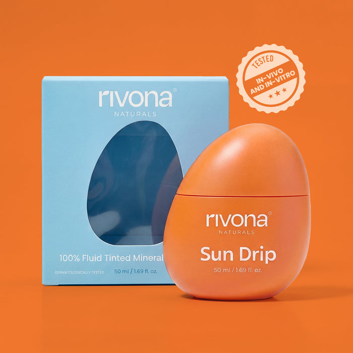 SunDrip 100% Mineral Fluid Tinted SPF Sunscreen In-Vivo tested SPF50 PA +++  - 04 Warm Medium - Tan