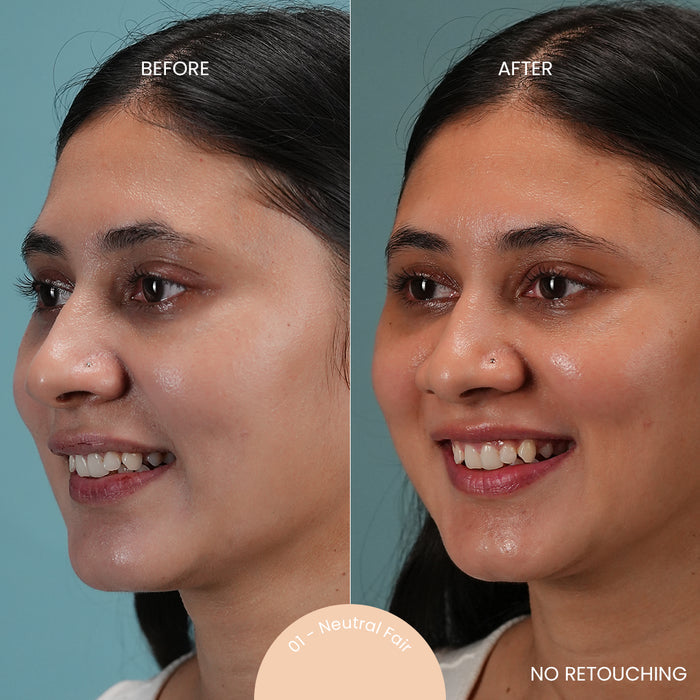 SunDrip 100% Mineral Fluid Tinted Sunscreen In-Vivo tested SPF50 PA +++  - 01  Neutral Fair