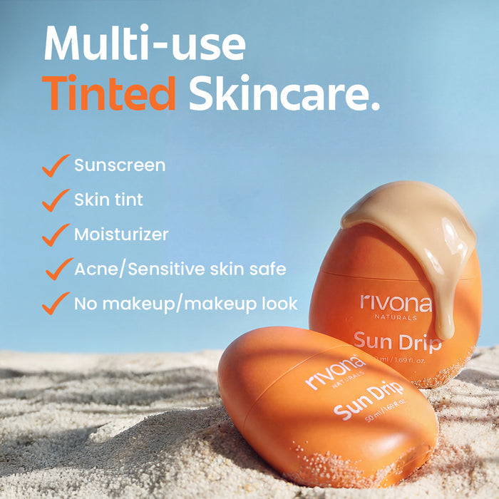 SunDrip 100% Mineral Fluid Tinted Sunscreen In-Vivo tested SPF50 PA +++  - 01  Neutral Fair