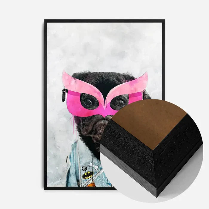 21x30cm | 8¼ x 11¾in / Black Wood Frame
