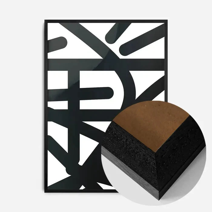 21x30cm | 8¼ x 11¾in / Black Wood Frame