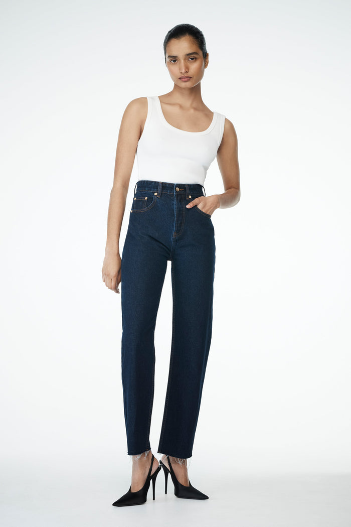 Tina Mom Jean - Indigo Blue