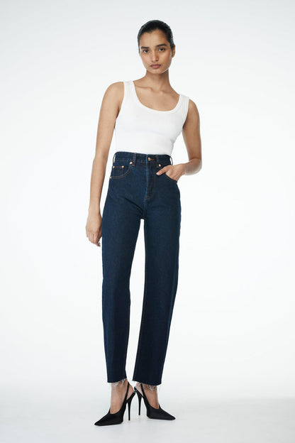 Tina Mom Jean - Indigo Blue