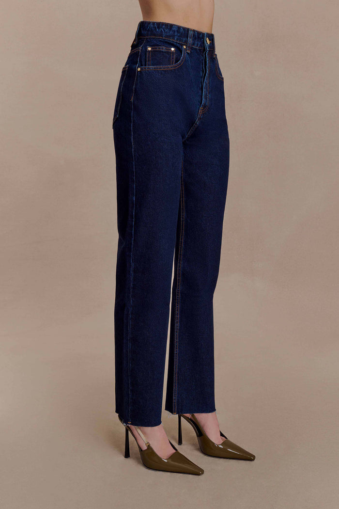 Tina Mom Jean - Indigo Blue