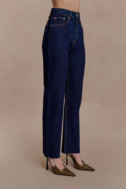 Tina Mom Jean - Indigo Blue