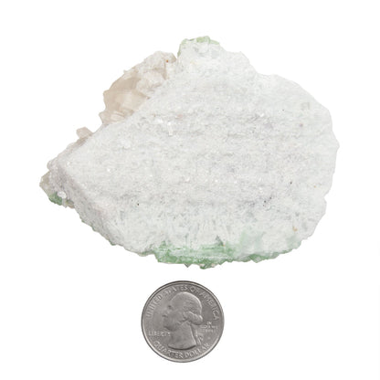 Tourmaline - Green, Rough in Clevelandite w/ Quartz & trace of Kunzite