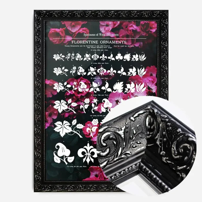21x30cm | 8¼ x 11¾in / Black Ornate Frame