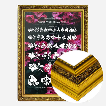 21x30cm | 8¼ x 11¾in / Gold Ornate Frame