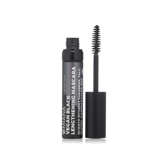 Omiana Natural Cosmetics Mascara Vegan Black Lengthening Mascara - No Mica, Titanium Dioxide, & More!