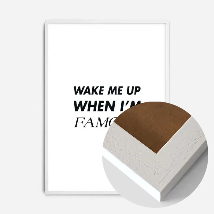 21x30cm | 8¼ x 11¾in / White Wood Frame