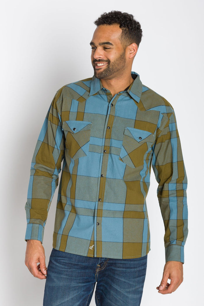 Wayne | Men's Cotton Cowboy Plaid Shirt