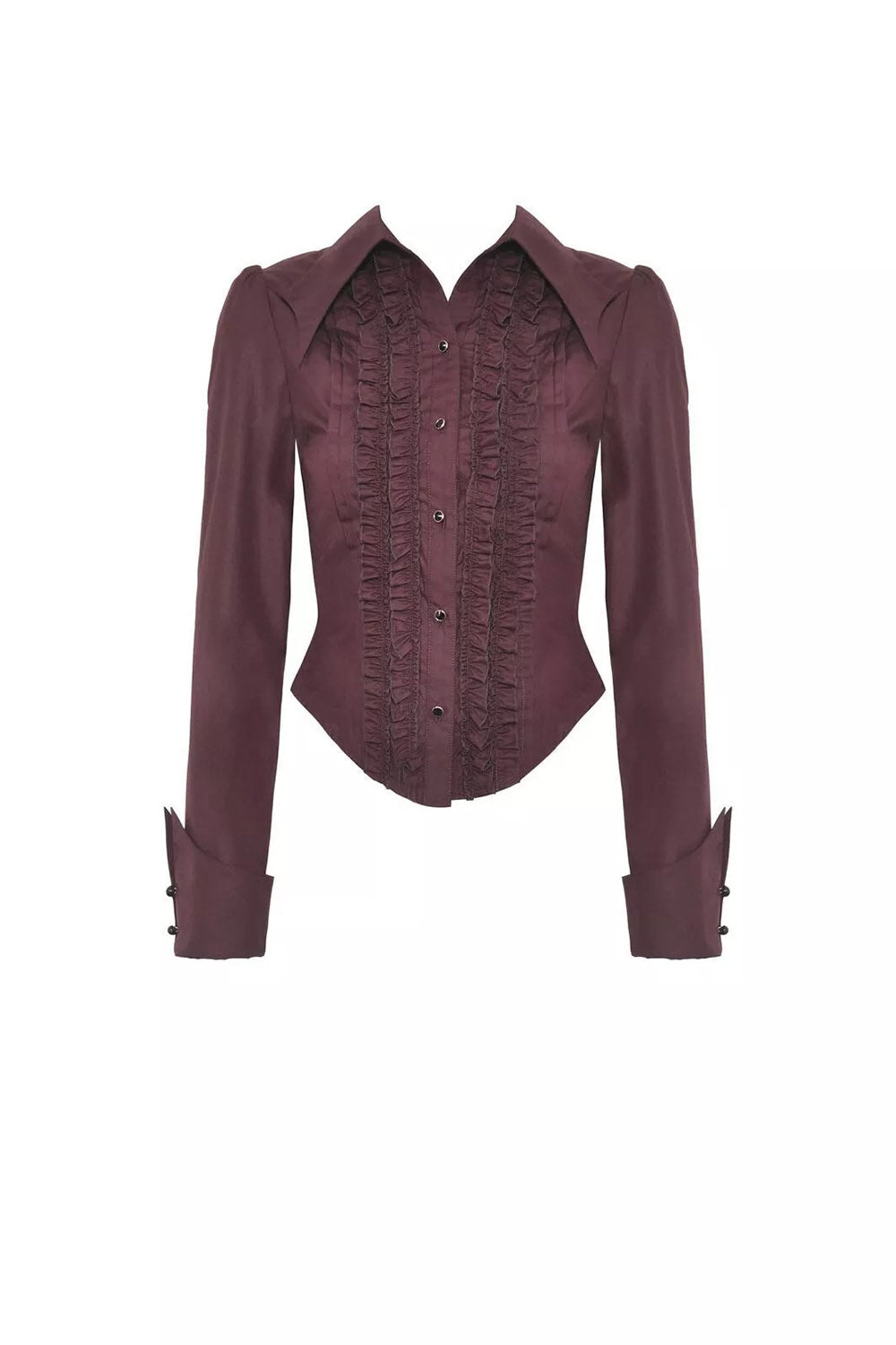 Blood Wine Button-Up Shirt [Burgundy]