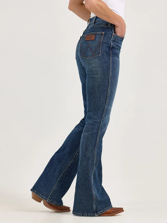 Wrangler Retro Women's Bailey High Rise Flare Jean in Hannah