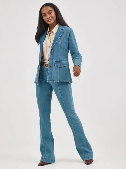 Wrangler Retro Women's Denim Blazer in Light Denim