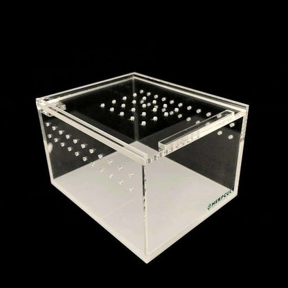 YKL 09 Herp Cult Acrylic Terrarium Enclosure with Magnetic Lid for Reptiles Mini Flat (4.3in x 3.4in x 2.8in):Jungle Bob's Reptile World