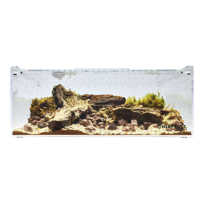 YKL40B HerpCult Acrylic Reptile Enclosure with Magnetic Lid Clear Top Extra Large Flat (12" x 16" x 6"):Jungle Bob's Reptile World