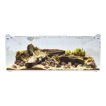 YKL40B HerpCult Acrylic Reptile Enclosure with Magnetic Lid Clear Top Extra Large Flat (12" x 16" x 6"):Jungle Bob's Reptile World